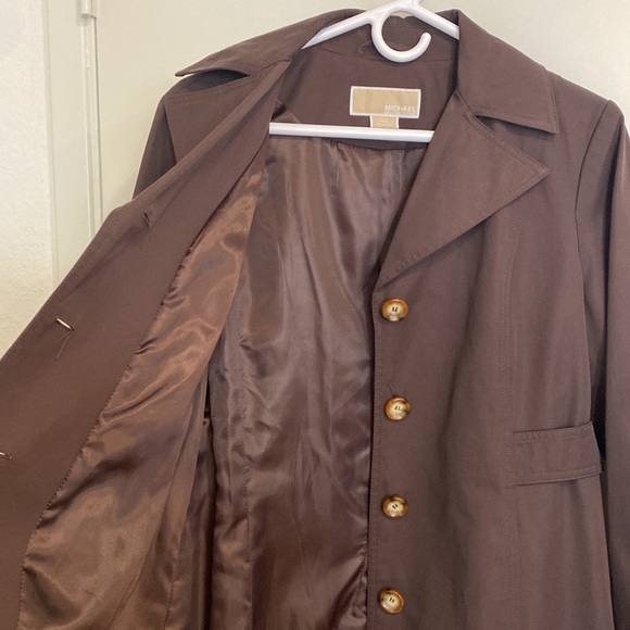 Michael Kors Women’s Rain Trench - chocolate brown, size M - Picture 5 of 6